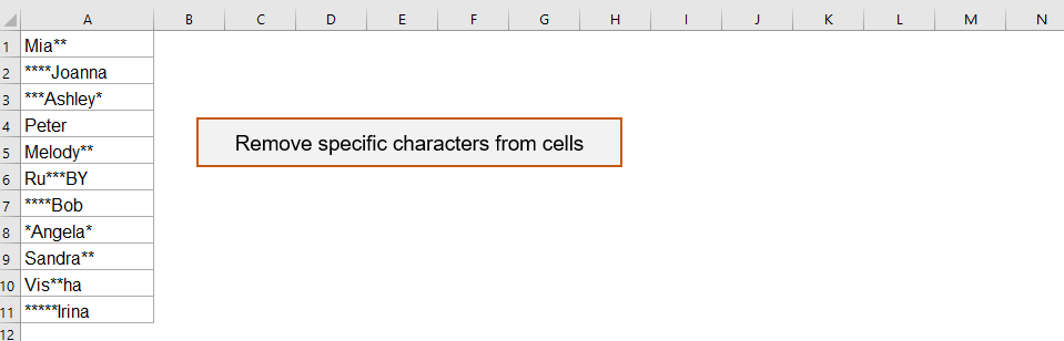 How To Remove All Asterisk Characters From Cells In Excel Design Talk