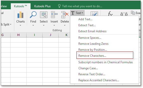 doc kutools remove characters 1