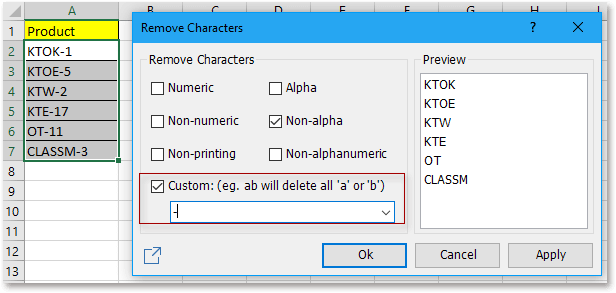 doc kutools tekens verwijderen 2