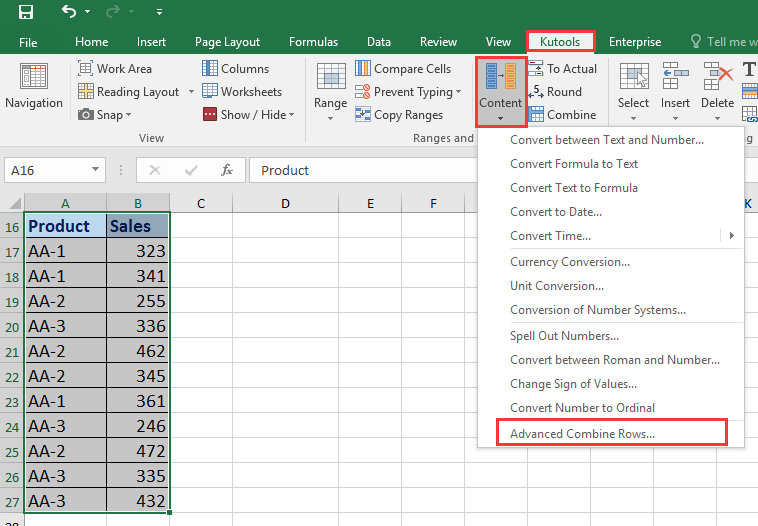 kutools excel remove numbers