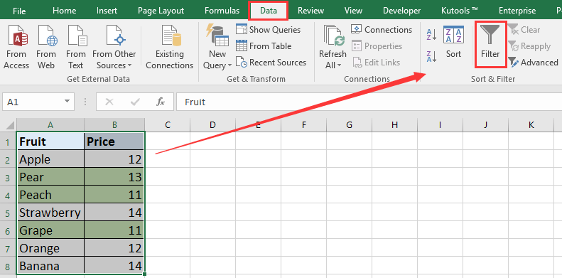 Excelで強調表示されていないセルを削除するにはどうすればよいですか？