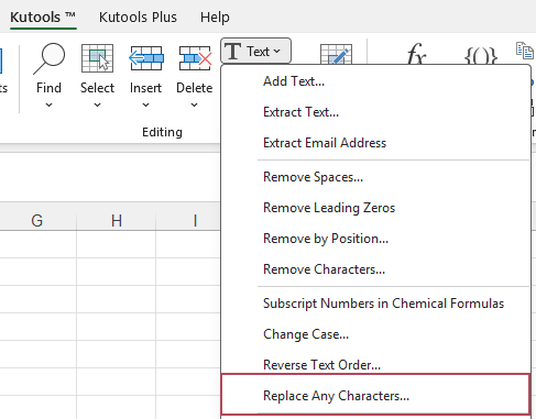 Replace Any Characters