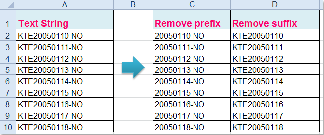 doc remove prefix 1