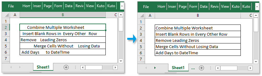 word remove space between lines without cutting