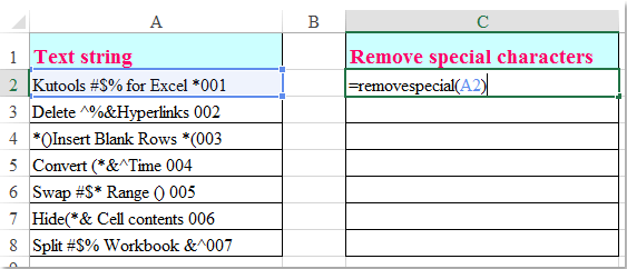 doc remove special characters 1