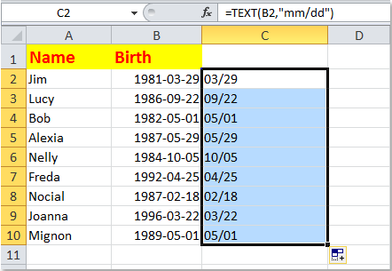 doc从date2移除年份