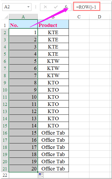 can i number rows in excel