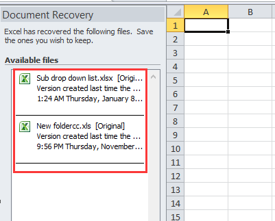 recover file not saved excel for mac