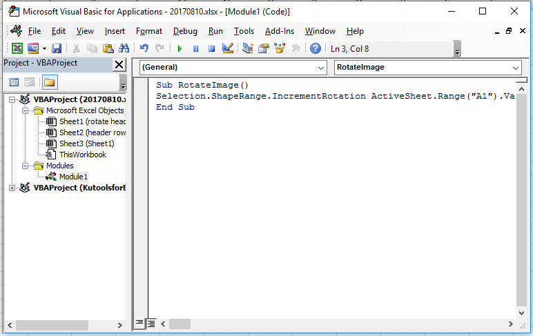 how to put excel in degrees mode