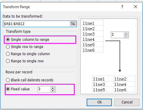 doc rows to columns rows 5