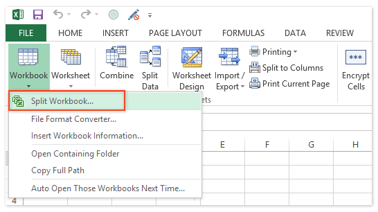 kutools excel to pdf columns