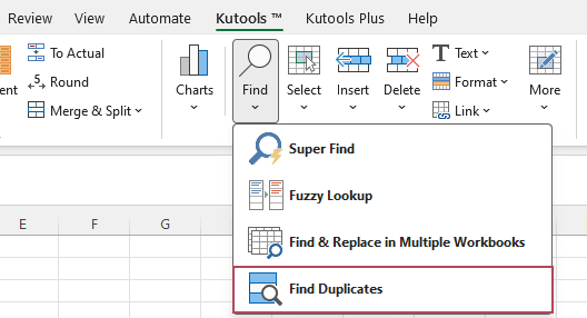 Find Duplicates feature
