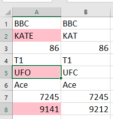 doc select highlight row differences 1