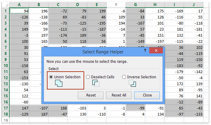 how do you selct two things on a mac for excel