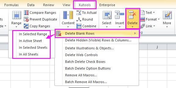 how-to-delete-rows-above-active-cell-or-specific-text-in-excel