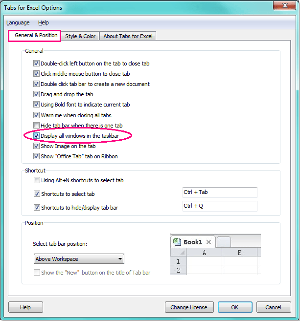 word 2013 show all windows in the taskbar