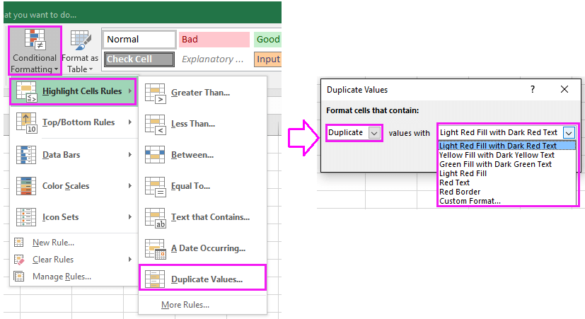 doc show only duplicate rows 2