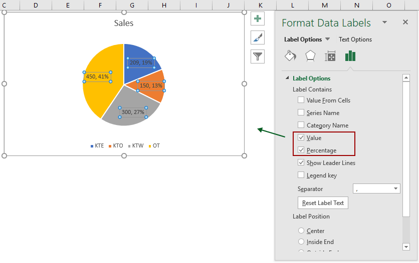 how to create pie chart in excel with data