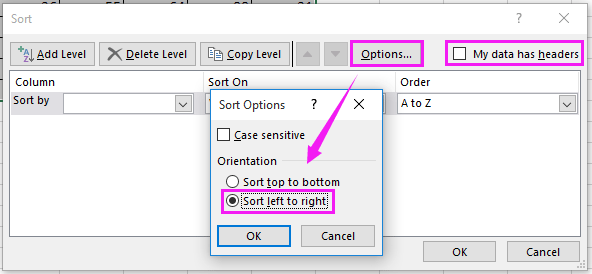 doc sort by column header 3