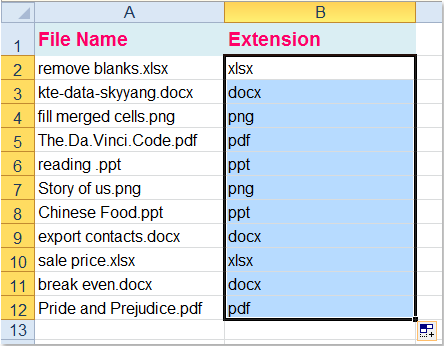 new excel file extension