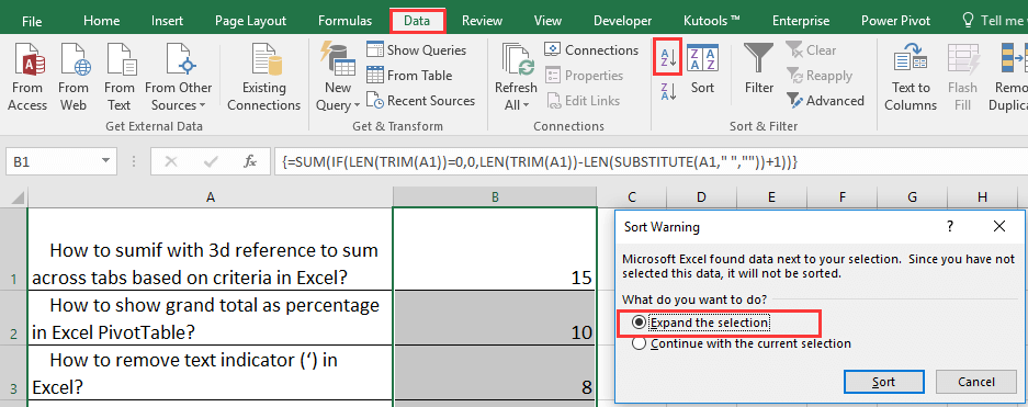 doc sort by word count 8