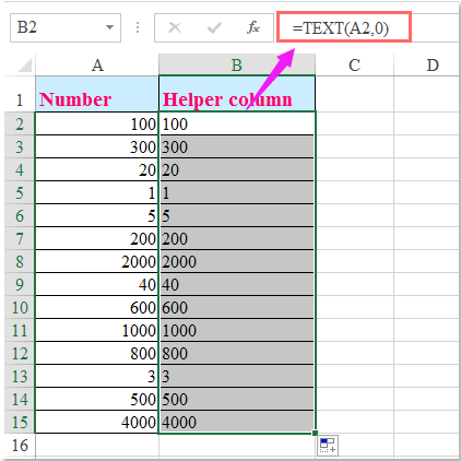 doc按第一位數字排序