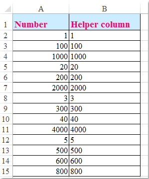 doc按第一位数字排序