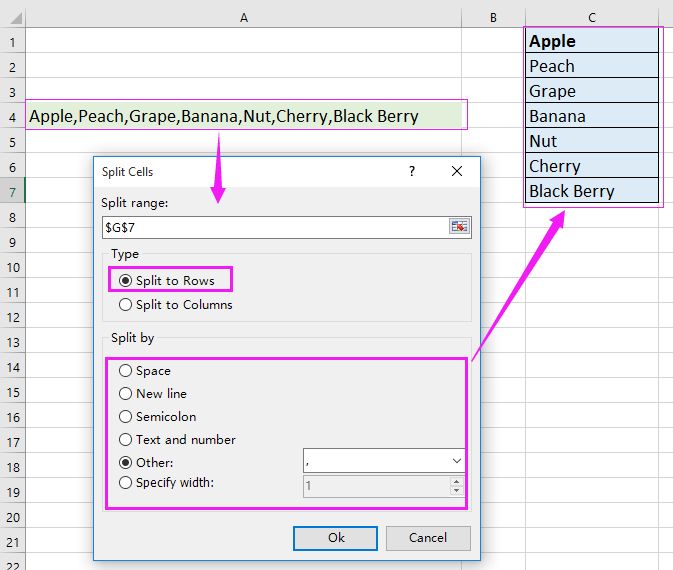 how-to-convert-one-cell-to-multiple-cells-rows-in-excel