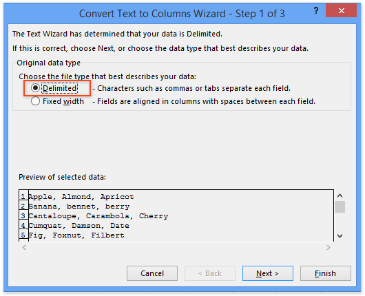 excel split cells on comma