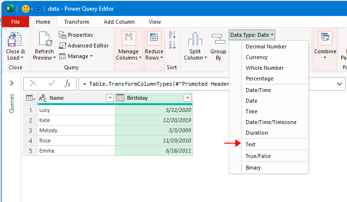 เติมข้อความอัตโนมัติจากรายการอื่น