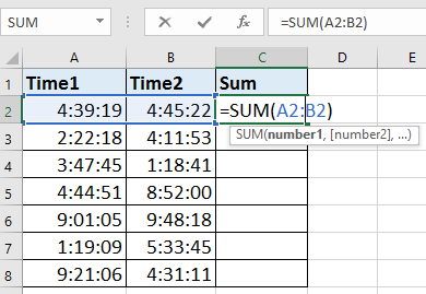 doc sum format time decimal 1