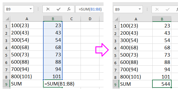 doc sum numbers in brackets 3