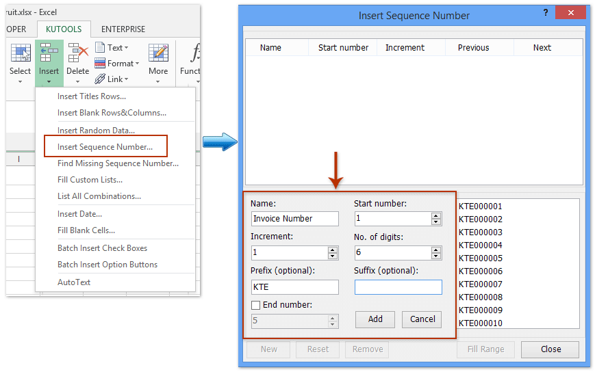 name worksheet macro vba to automatically How number generate in invoice Excel?