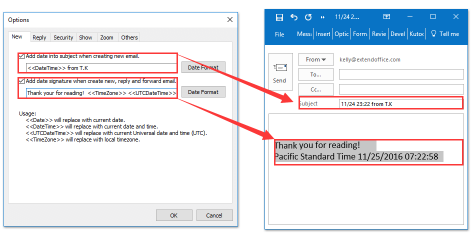 ad outlook otomatik konu imzası ekle