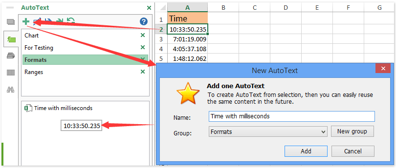 ad auto text format time