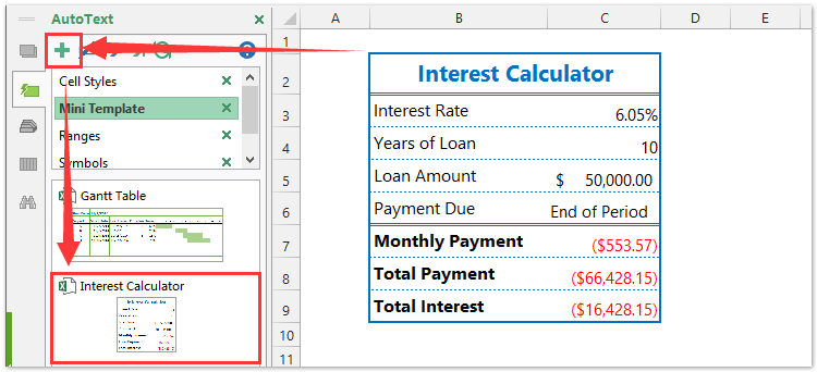 advertentie auto tekst rente calculator