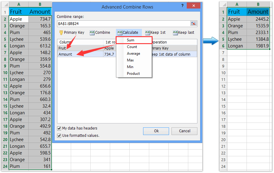 doc sum by criteria in another column 02