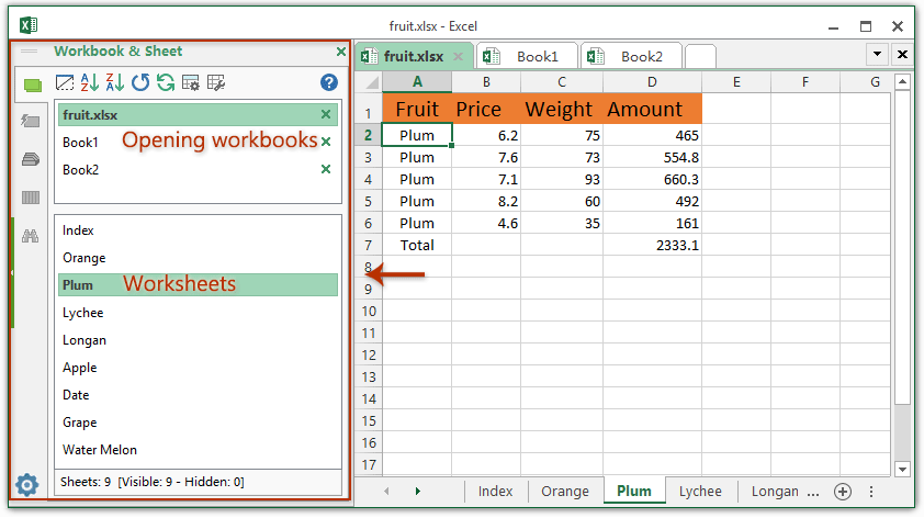 How to select multiple or all sheet tabs in Excel?