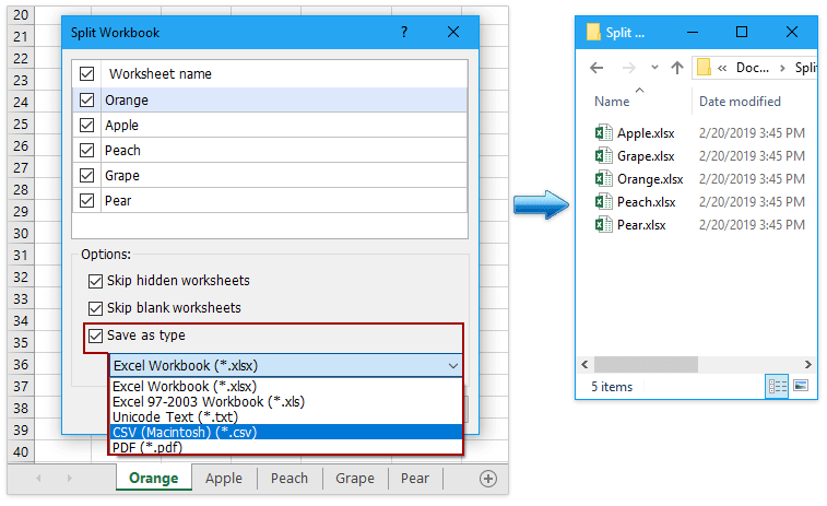 annonce split projektmappe excel