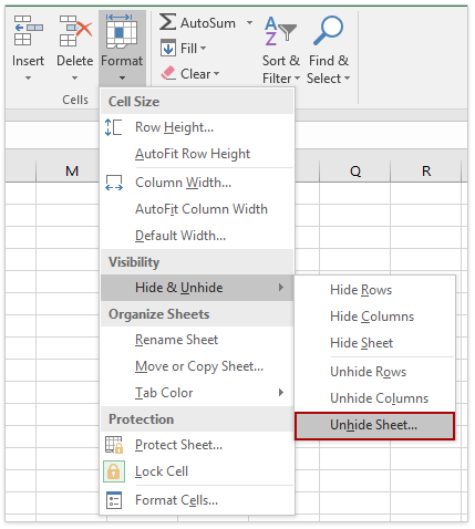 how to hide and unhide a column in excel