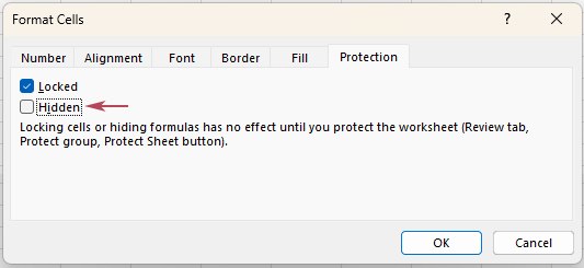 Clear the Hidden checkbox