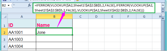 How To vlookup Values Across multiple worksheets 