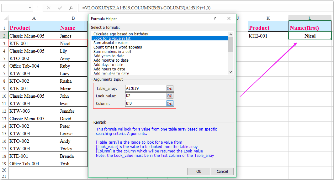 How to vlookup matching value from bottom to top in Excel?