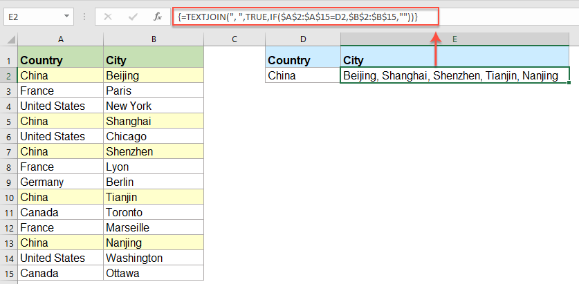 How To Vlookup And Return Multiple Corresponding Values Vertically In Excel