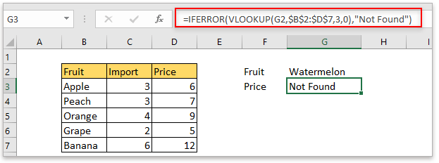 doc vlookup gibt den Standardwert 2 zurück