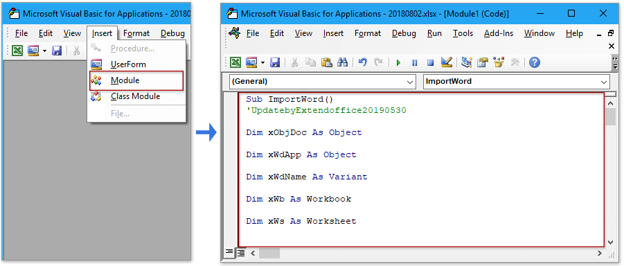 doc konverter ord til excel 10