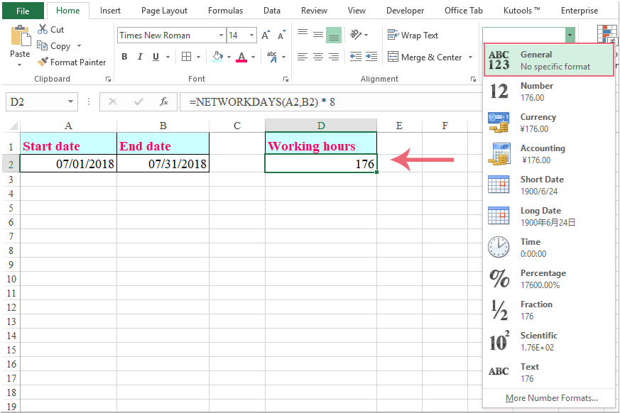 monthly working hours spreadsheet