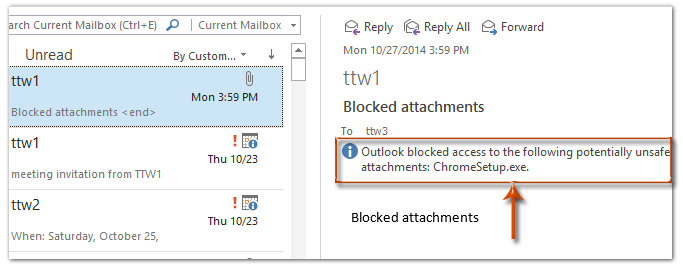 Como acessar anexos bloqueados no Outlook?