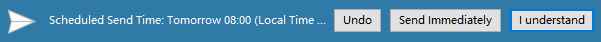 Schedule confirmation interface