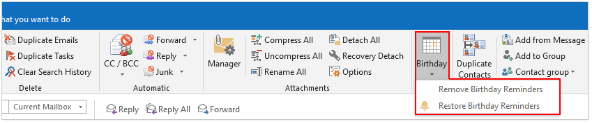 remove restore birthday reminders 1